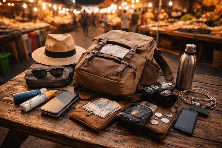 Backpacker Packing List for Thailand’s Markets and Night Bazaars: Cash, Bags, and Buy-As-You-Go Gear