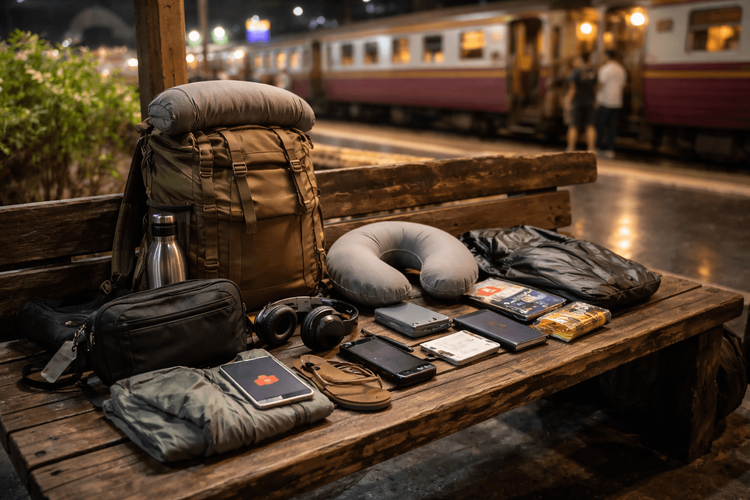 Backpacker Packing List for Thailand’s Night Bus and Train Itinerary: Sleep, Security, and Easy-Access Travel Gear