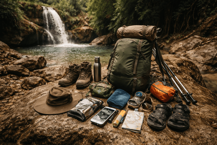 Backpacker Packing List for Thailand’s Waterfall and National Park Trips: Wet Trails, Mud, and Day-Trip Essentials