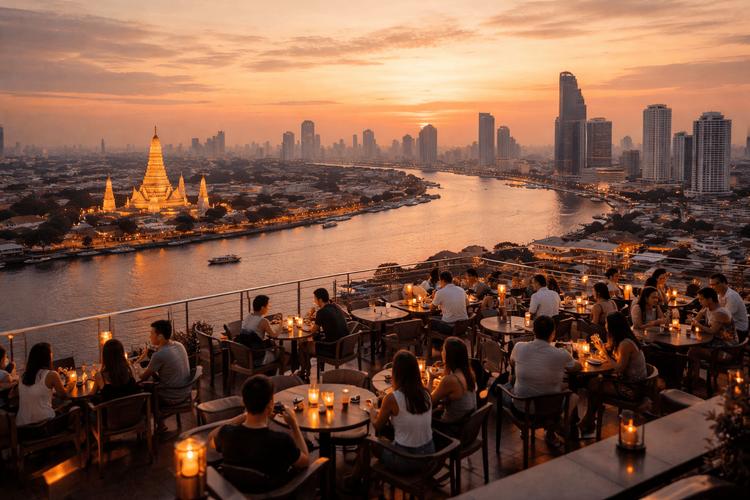 Bangkok Rooftop Bars by View: River, Skyline, and Sunset Picks to Pair with a Khao San Road Night Out