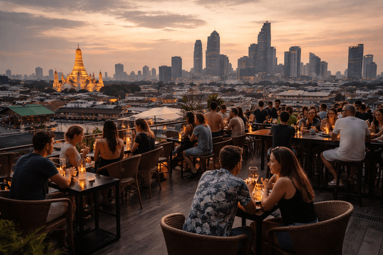 Bangkok Rooftop Bars for Pre-Drinks Before a Night Out from Khao San Road