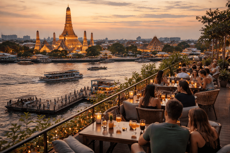 Bangkok Rooftop Bars for River Crossings: Best Sky Bars Reached by Ferry from Khao San Road