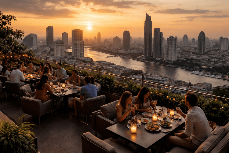 Bangkok Rooftop Bars for Sunset Dinner and Drinks Beyond the Khao San Road Backpacker Circuit