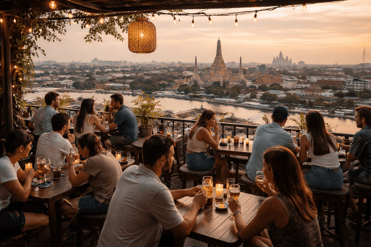 Bangkok Rooftop Bars from Khao San Road for Early Evening Pre-Dinner Drinks