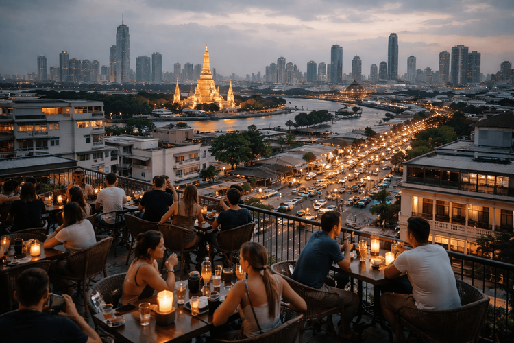 Bangkok Rooftop Bars from Khao San Road with the Easiest Late-Night Return Options