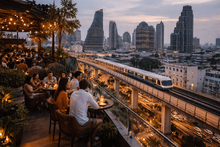 Bangkok Rooftop Bars Near BTS Skytrain Interchange Stations That Are Easy to Reach from Khao San Road
