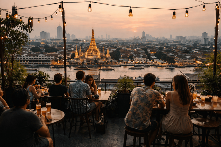 Bangkok Rooftop Bars Near Khao San Road for a First-Time Tourist Itinerary