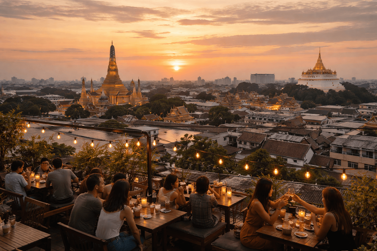 Bangkok Rooftop Bars Near Khao San Road with the Best Sunset Views of the Old Town