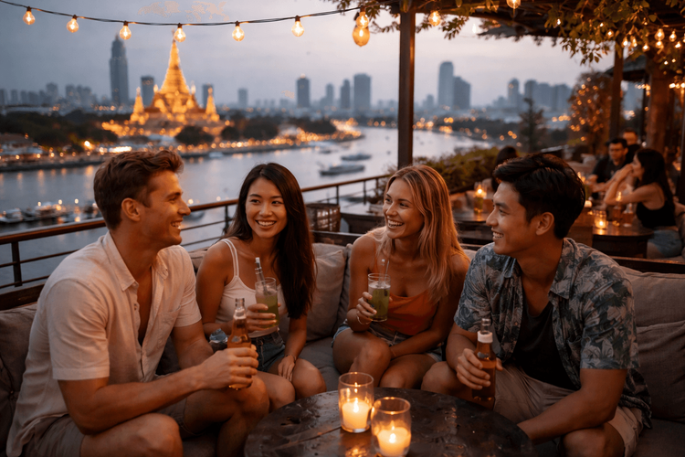 Bangkok Rooftop Bars That Are Best for Small Groups of Friends Visiting from Khao San Road