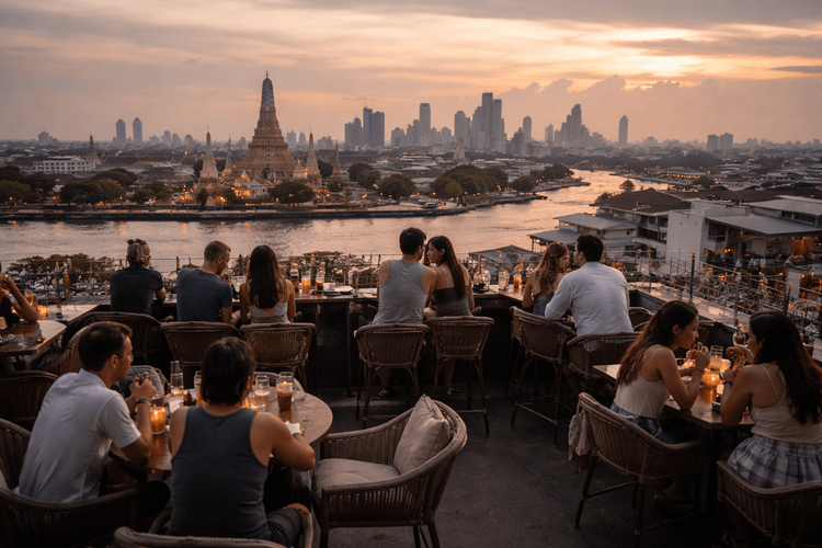 Bangkok Rooftop Bars with Best Skyline Photo Spots from Khao San Road