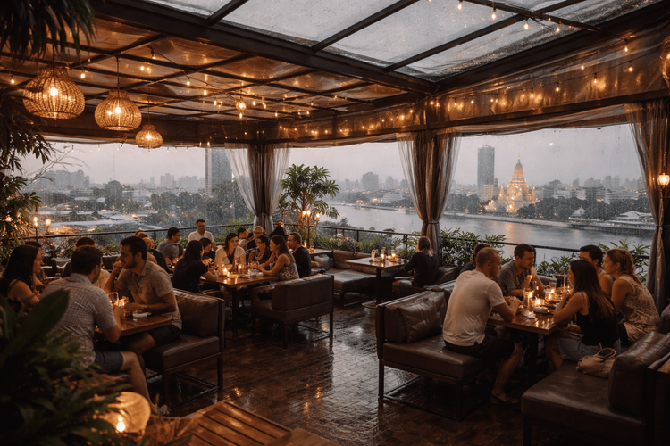 Bangkok Rooftop Bars with Covered Seating for Rainy Nights Worth the Trip from Khao San Road