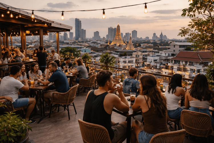 Bangkok Rooftop Bars with Easy Walk-Up Entry from Khao San Road