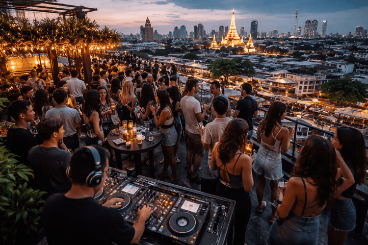 Bangkok Rooftop Bars with Live DJs and Weekend Party Energy from Khao San Road