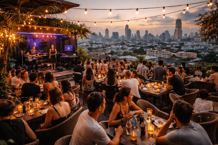 Bangkok Rooftop Bars with Live Music and DJ Nights You Can Reach from Khao San Road