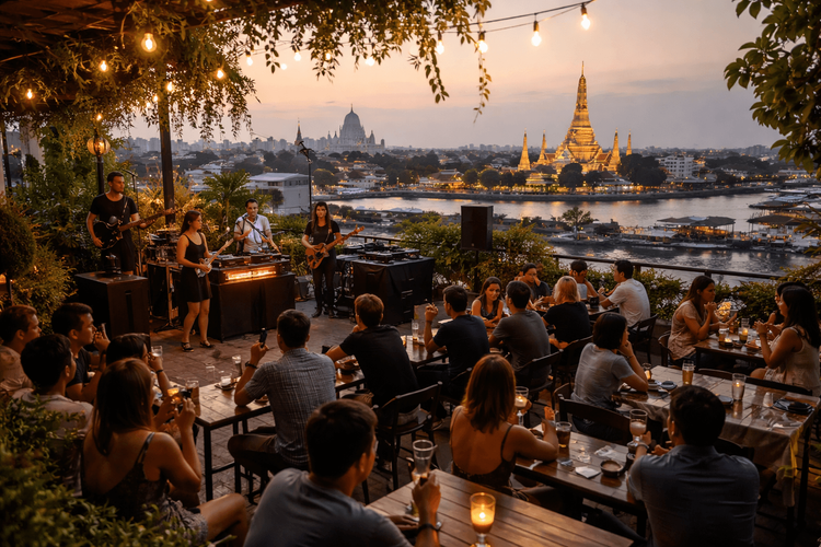 Bangkok Rooftop Bars with Live Music or DJ Nights You Can Reach from Khao San Road