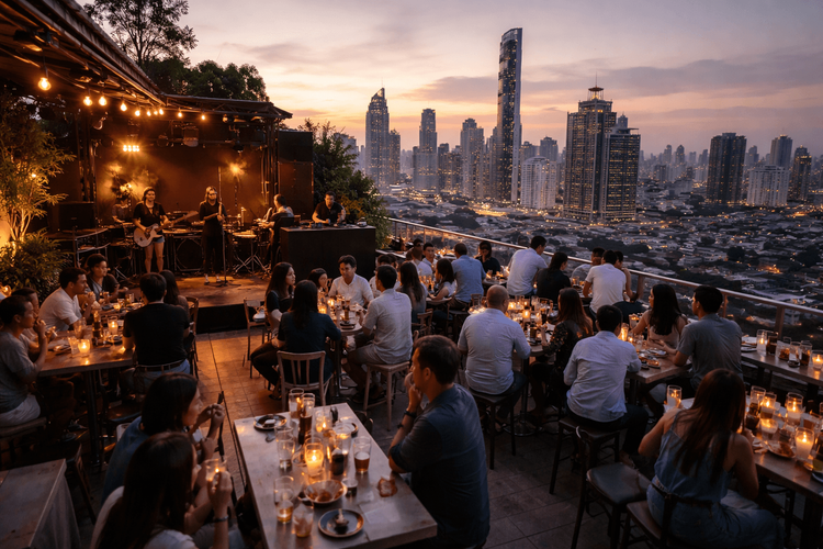 Bangkok Rooftop Bars with Live Music or DJ Sets for a Higher-Energy Night Out