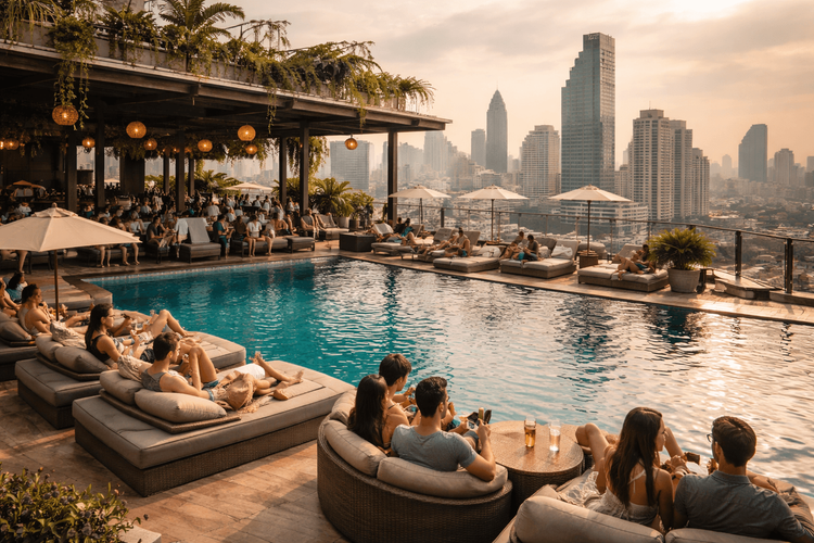 Bangkok Rooftop Bars with Poolside Lounges and Day-Drinking Vibes Worth the Trip from Khao San Road