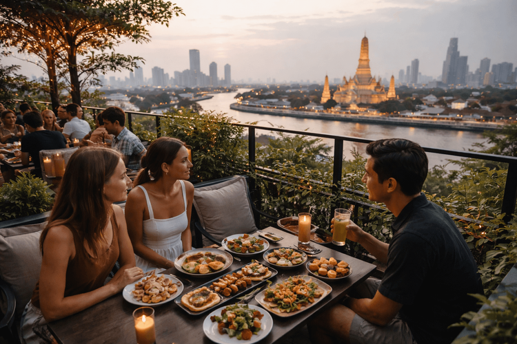 Bangkok Rooftop Bars with Real Vegetarian-Friendly Menus Worth the Trip from Khao San Road