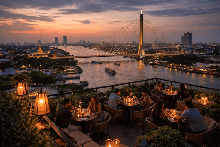 Bangkok Rooftop Bars with Riverbend or Bridge Views Worth the Taxi from Khao San Road