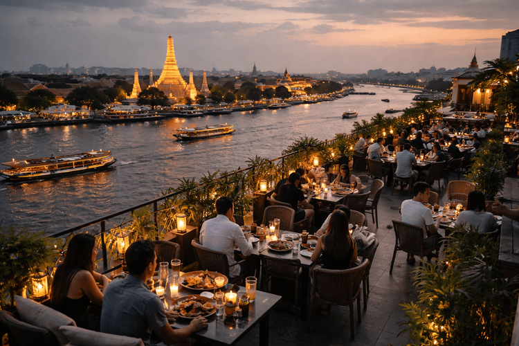 Bangkok Rooftop Bars with Riverfront Dinner Menus Worth the Trip from Khao San Road