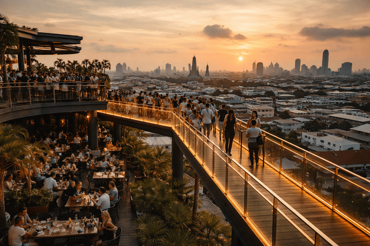 Bangkok Rooftop Bars with Sky Bridges and Open-Air Decks Near Khao San Road