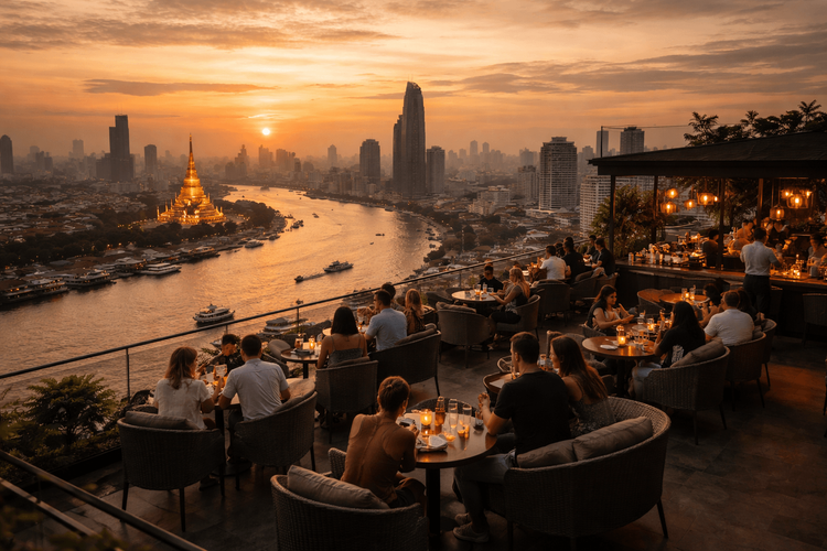 Bangkok Rooftop Bars with Sunset and Golden Hour Seating for the Best Photos