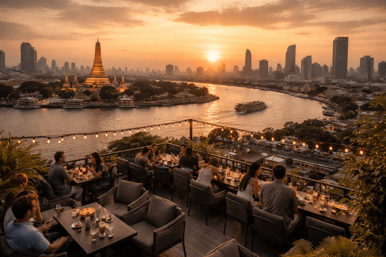 Bangkok Rooftop Bars with Sunset Views Over the Chao Phraya Worth the Trip from Khao San Road