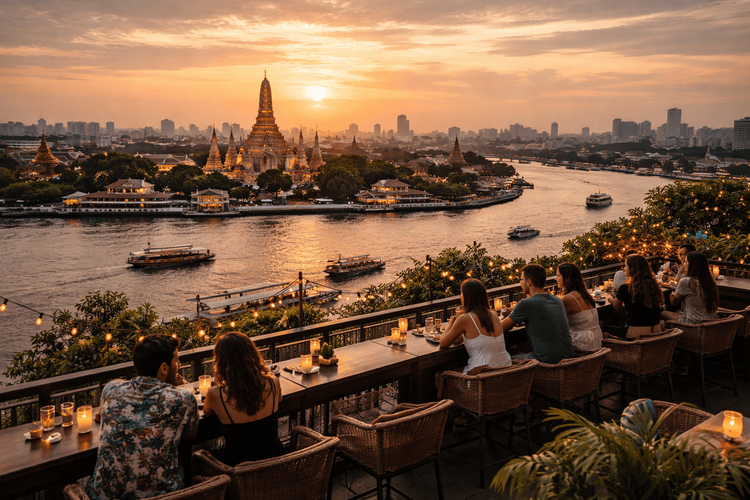 Bangkok Rooftop Bars with the Best Chao Phraya Sunset Views for Khao San Road Travelers