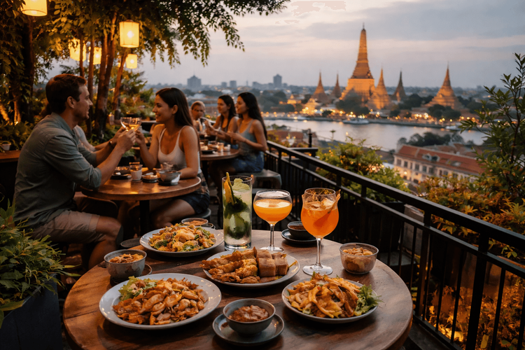 Bangkok Rooftop Bars with the Best Food-and-Drink Combos Near Khao San Road