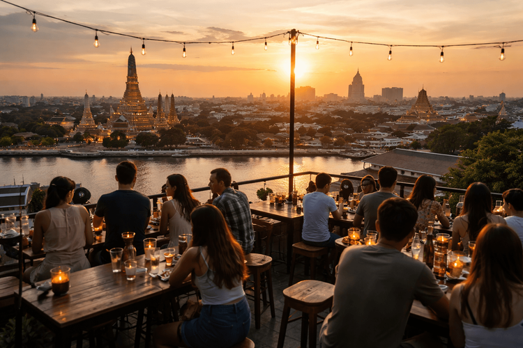Bangkok Rooftop Bars with the Best Happy Hour Sunset Value from Khao San Road
