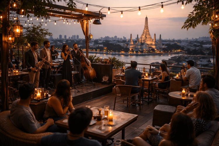 Bangkok Rooftop Bars with the Best Live Jazz and Chill Music from Khao San Road