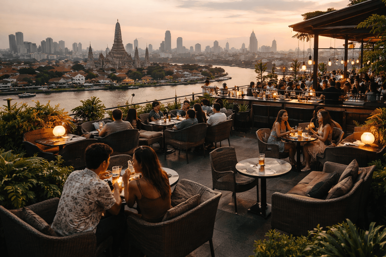 Bangkok Rooftop Bars with the Best Pre-Dinner Happy Hour Setups You Can Reach from Khao San Road