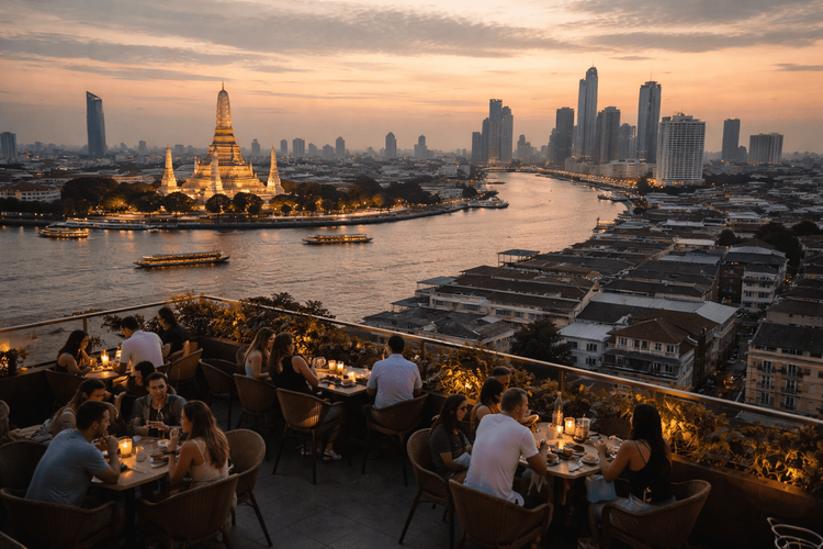 Bangkok Rooftop Bars with the Best River-and-City Split Views from Khao San Road