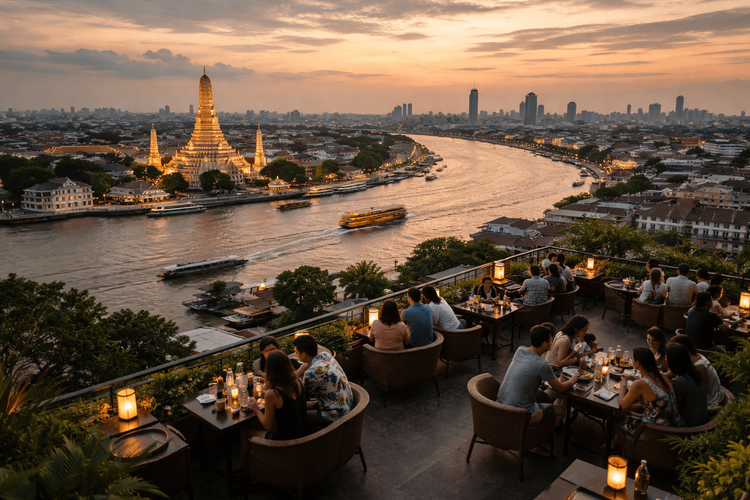 Bangkok Rooftop Bars with the Best River Bend Views from Khao San Road