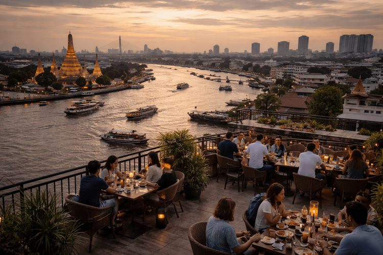 Bangkok Rooftop Bars with the Best River Ferries and Boat-Trip Access from Khao San Road