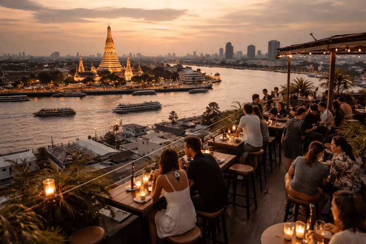 Bangkok Rooftop Bars with the Best River Views from Khao San Road
