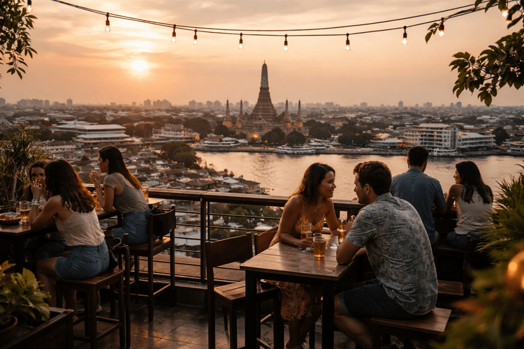 Bangkok Rooftop Bars with the Best Sun-Down Happy Hour Deals from Khao San Road