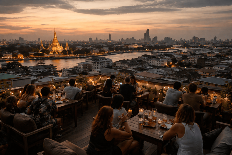 Bangkok Rooftop Bars with the Best Sunset-to-Night Transition from Khao San Road