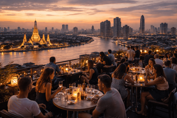 Bangkok Rooftop Bars with the Best Sunset-to-Night Transition Worth Leaving Khao San Road For