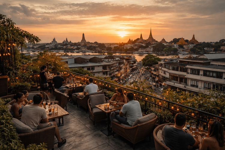 Bangkok Rooftop Bars with the Best Sunset Views from Khao San Road