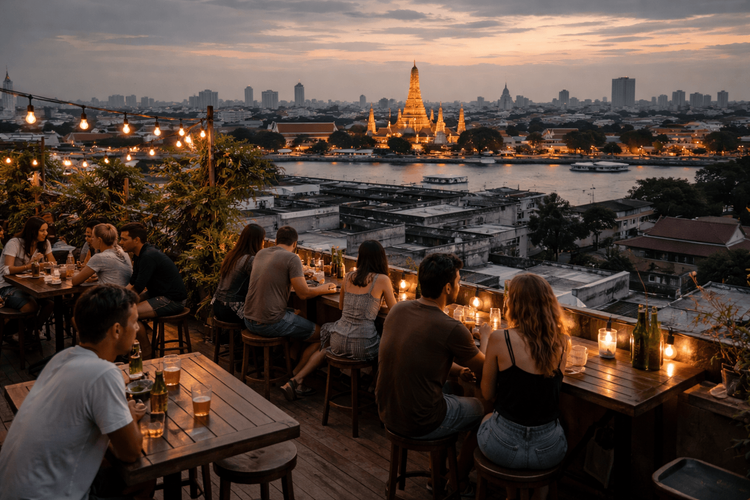 Bangkok Rooftop Bars with the Best Value for One Drink Near Khao San Road