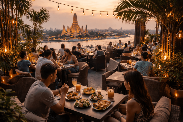 Bangkok Rooftop Bars with Vegetarian-Friendly Food Menus Worth Leaving Khao San Road For