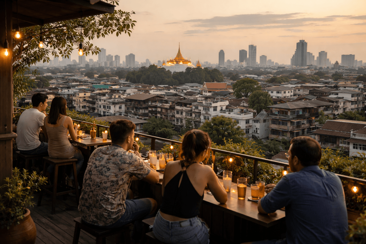 Bangkok Rooftop Bars Worth the Trip from Khao San Road for Non-Touristy Neighborhood Views