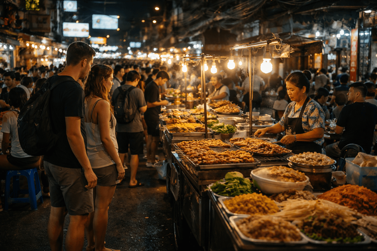 Bangkok Street Food After Dark Near Khao San Road: Safe Late-Night Eating, Best Hours, and What Still Sells Late