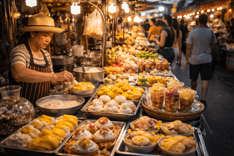 Bangkok Street Food Desserts Guide: Best Thai Sweets, Snacks, and After-Meal Treats Near Khao San Road