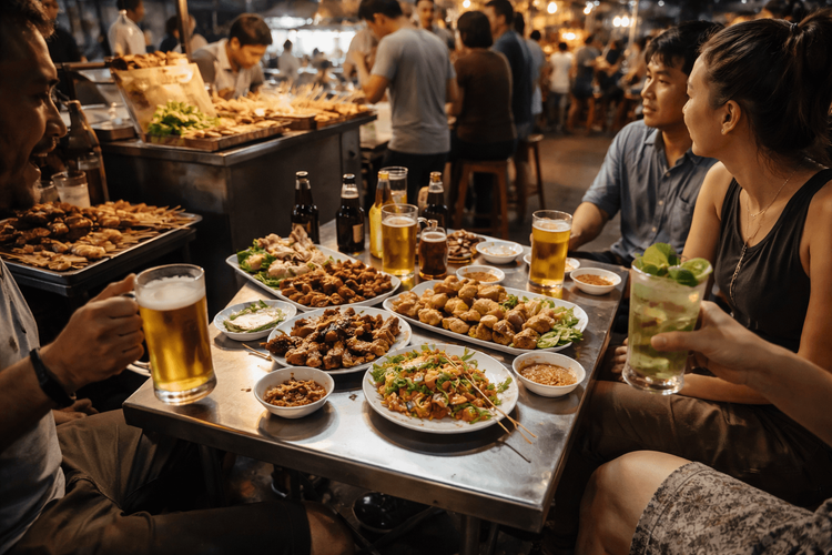 Bangkok Street Food for Drinks Pairings: Best Snacks with Beer, Cocktails, and Late-Night Hangouts