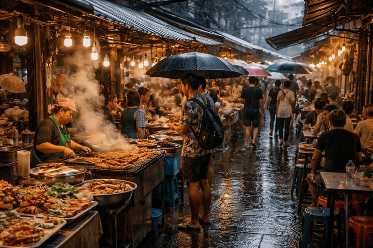 Bangkok Street Food for Heat and Rain: Best Covered Markets, Shaded Alleys, and Weather-Smart Eats Near Khao San Road