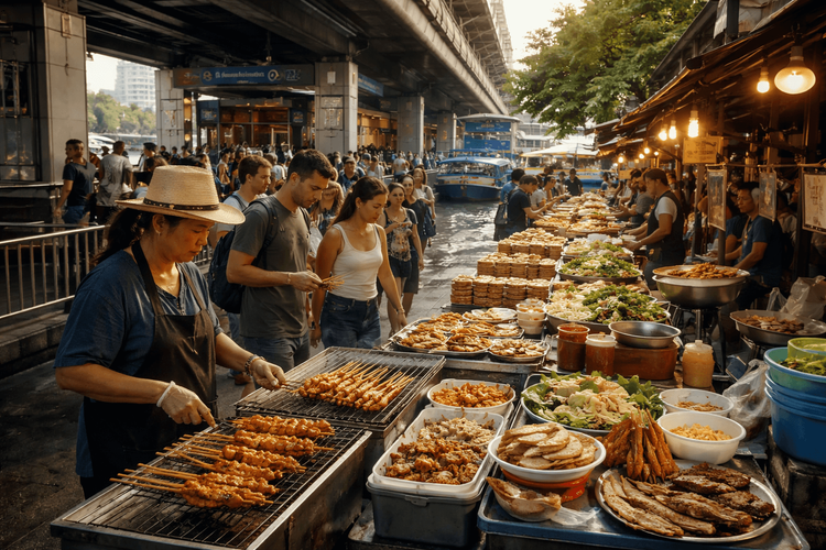 Bangkok Street Food Map for Transit Days: Best Eats Near BTS, MRT, Boat Piers, and Bus Hubs