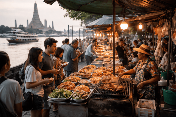 Bangkok Street Food Near Ferry Piers: Easy Local Eats by Phra Athit, Tha Chang, and the Chao Phraya River