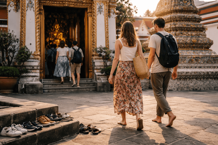 Bangkok Temple Day Dress Code and Etiquette from Khao San Road: What to Wear, Remove, and Avoid